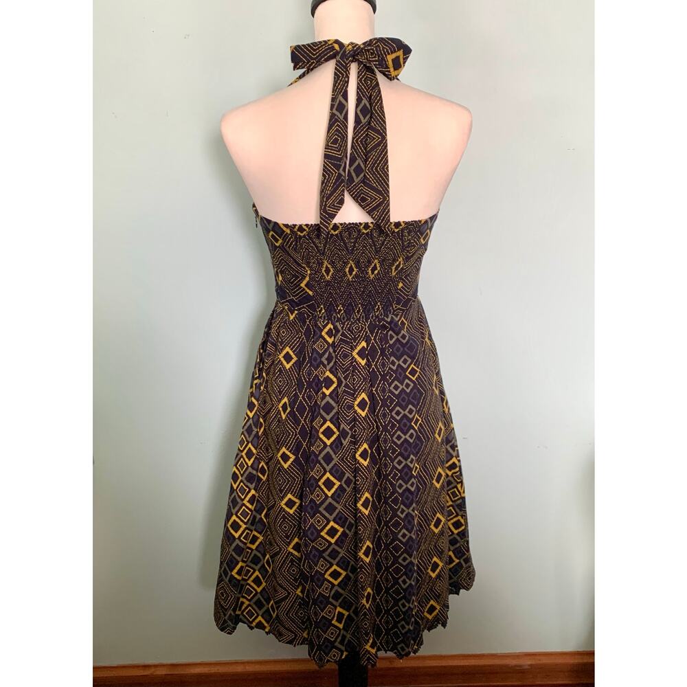 Anthropologie Edme & Esyllte Rhythmic Repetition Halter Dress Size 2 - Picture 5 of 12